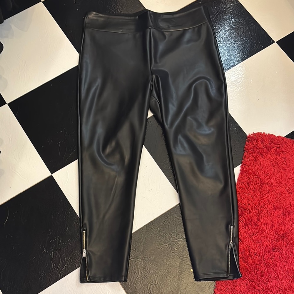 Abercrombie and Fitch Black Faux Leather Pants